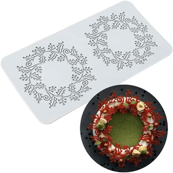 2-reikäiset jouluseppeleet, kakun mold, molds, molds kakun koristeluun