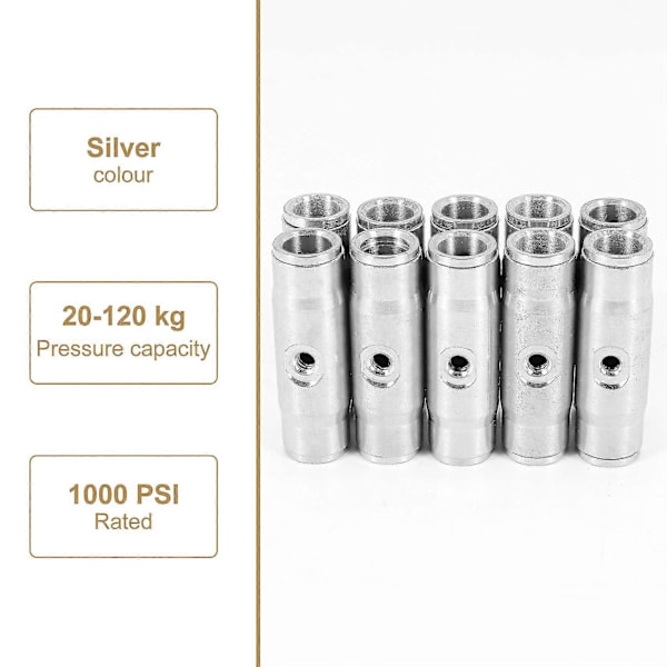 10 stk. 3/8 tommer Slip Lok dysedyse kobling T-stykker 10/24 Unc 1000 hurtigkobling