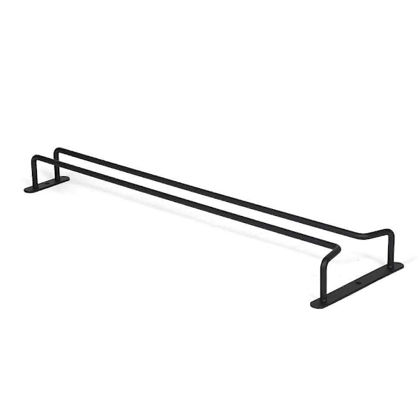 Vinglashållare under skåp - Set om 2 | 40 cm förvaringshylla för upp till 10 glas | Perfekt för kök eller bar (Svart, 2-pack)