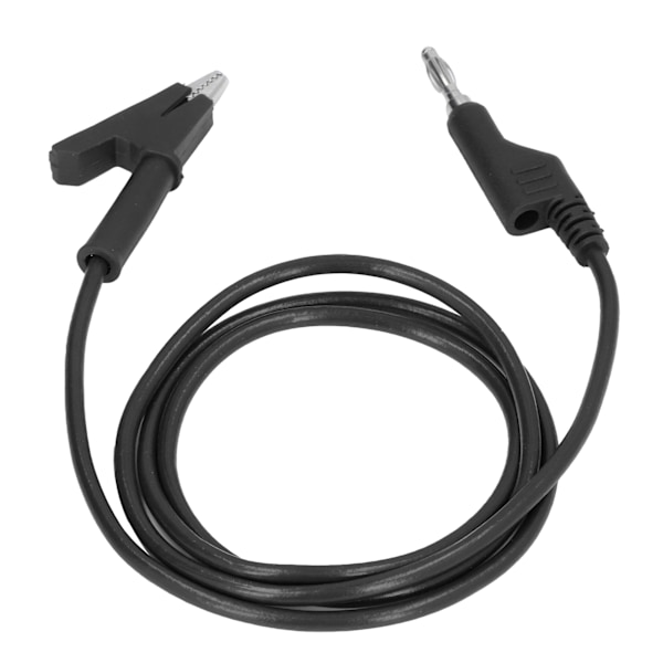 Krokodilleclips-testledninger Bananstikledningskabel Fleksibel til elektrisk test J.70035-1 4 mm Sort