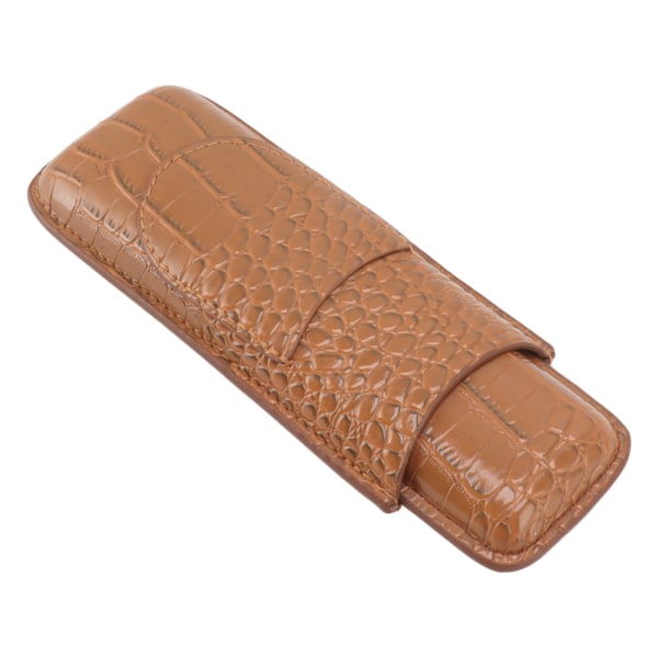 Cigar Case Soft Touch Slitstarkt Bärbart Läder Cigarrhållare för Resor Utomhus