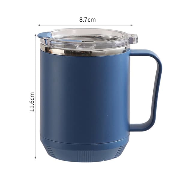Kaffekrus 460ml 304 rustfrit stålforing Lækagesikkert Elegant bærbart krus til udendørs aktiviteter Blå