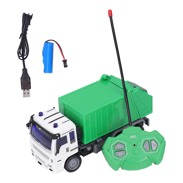 1:30 RC Sanitation Truck Children Simulation Remote Control Engineering Vehicle Toy for Age 3 and Up