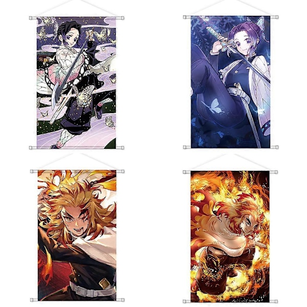 (60x40cm) Anime Demon Scroll -juliste seinätaide Anime-maalauskuva B