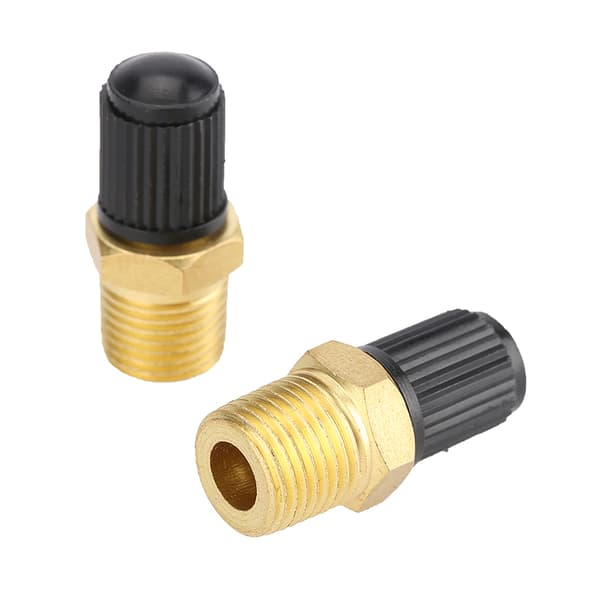 2 stk 1/4 tommers NPT MPT Messing Luftkompressor Tank Fyllingsventil
