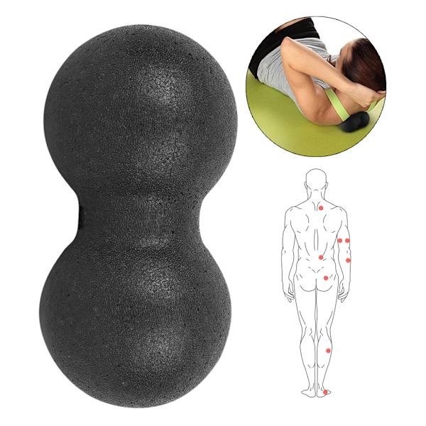 24x12cm Sports Massasjeapparater Fitness Yoga Ball Massasje Akupunkturpunkter Massasjeapparater Svart