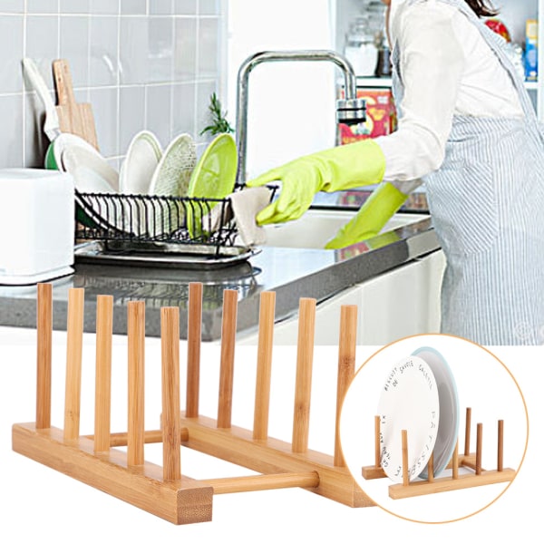 Diskställ för hushåll, diskställ, skärbräda, köksställ, skålmatshållare, 4 galler