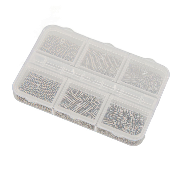 Nail Art Bead Home Salong Utsökt DIY Metal Mini Nagelpärlor Dekoration för Nail Artist Novice Carbon Black