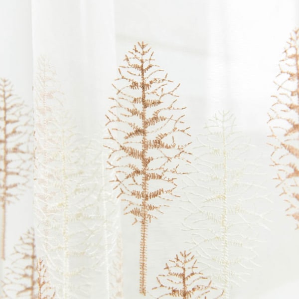 Fönstergardinkappor i polyester Voile Sovrum Vardagsrumsdekor (Khaki)