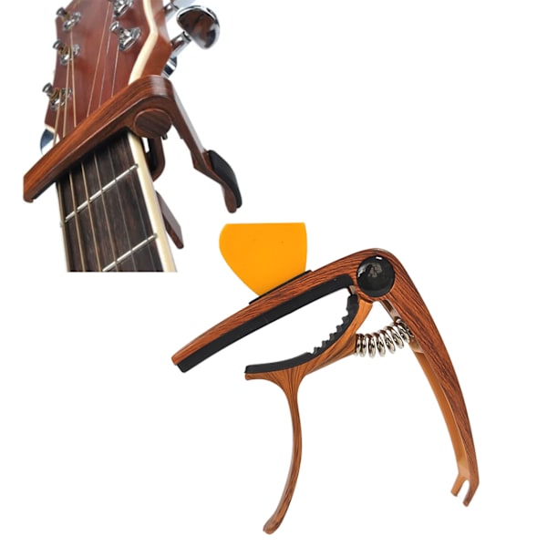 Quick Release Guitar Capo med Pick Slot - Perfekt til Ukulele og Banjo