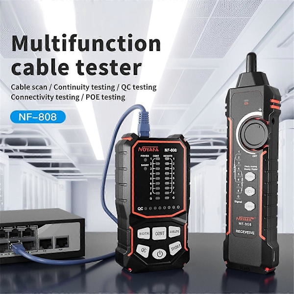 -808 Nettverkskabeltester Multipurpose Kabelfinner