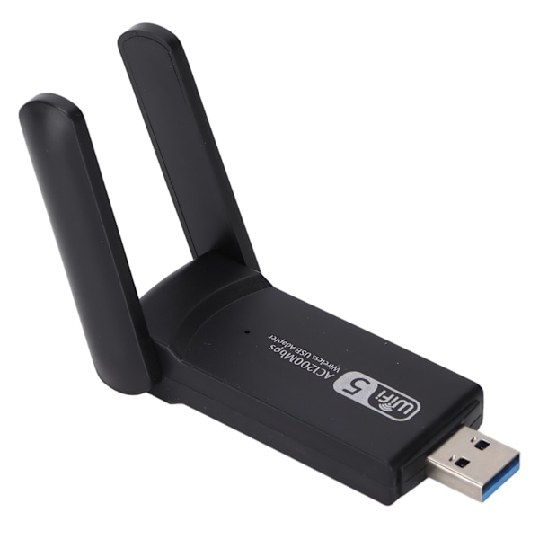 Dual Band USB-adapter 1200M 2.4G+5G Dual Band Gigabit nätverkskort för bärbar dator stationär