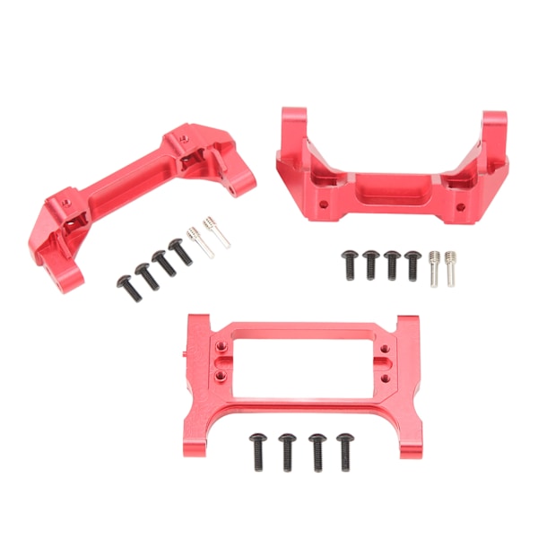 RC främre bakre stötfångare monteringsservo monteringssats aluminiumlegering stötfångare monteringsservo montering för Traxxas 1/10 RC Crawler Car Röd