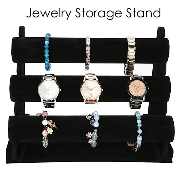 Tre lager Watch Display Storage Rack Organizer Armband Smycken Stand Hållare