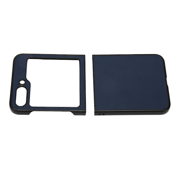 Fällbar skärmtelefon skyddande läderfodral Anti Scratch Drop Proof mobiltelefonfodral för Galaxy Z Flip 5 Cruciform Grain Blue