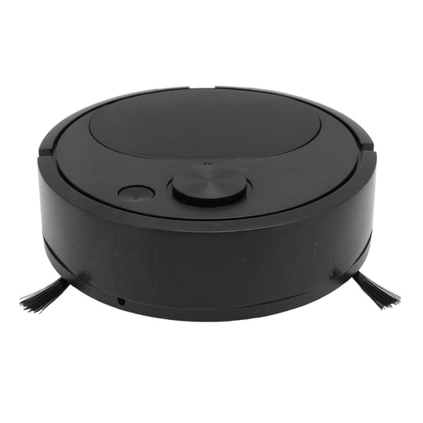 Robotstøvsuger Multifunksjonell USB-lading Mini Smart Feierobot for Tregulv Fliser Teppe Svart