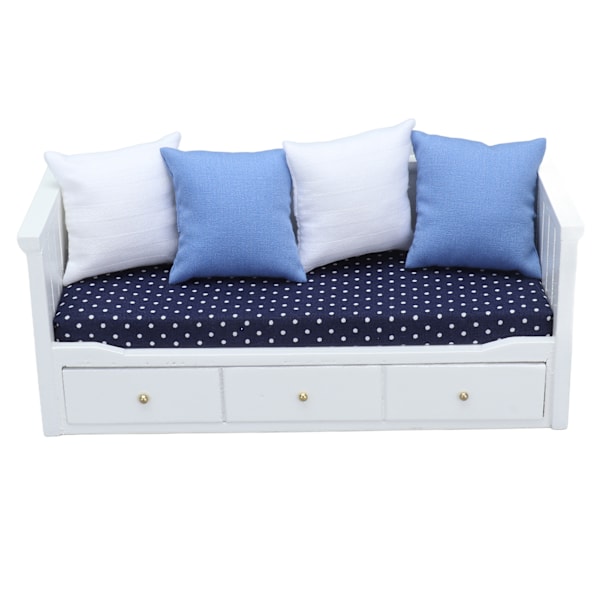 1:12 Dockhus Soffa Leksaker Mini Trä Möbler Modell Dockhus Sovrum Vardagsrum Dekoration