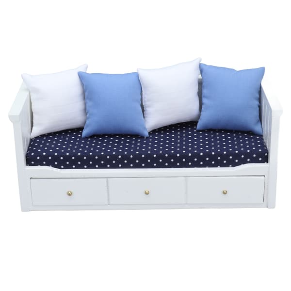 1:12 Dukkehus Sofa Leker Mini Tre Møbler Modell Dukkehus Soverom Stue Dekorasjon
