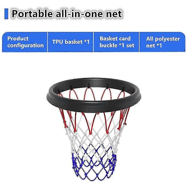 Bærbar Basketballnettramme Innendørs Utendørs Avtakbart Profesjonelt Basketballnett Basketballsport