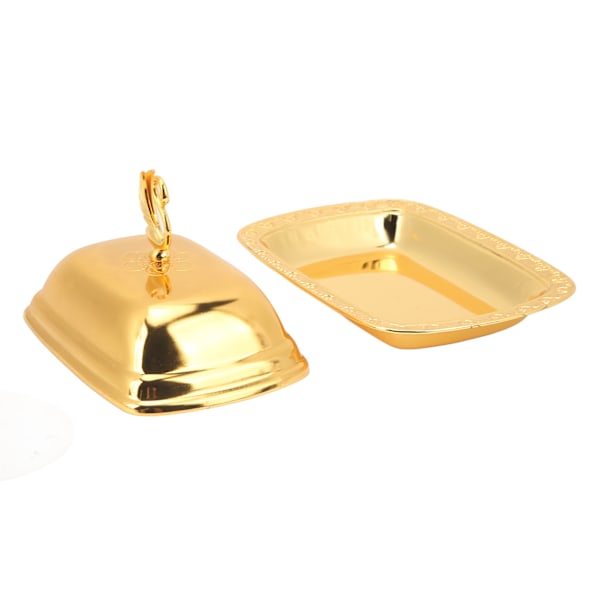 Guld frugtbakke Elegant rustfast europæisk frugtfad med låg til køkkenborde Skriveborde Lounges Buffeter Bryllup Barer