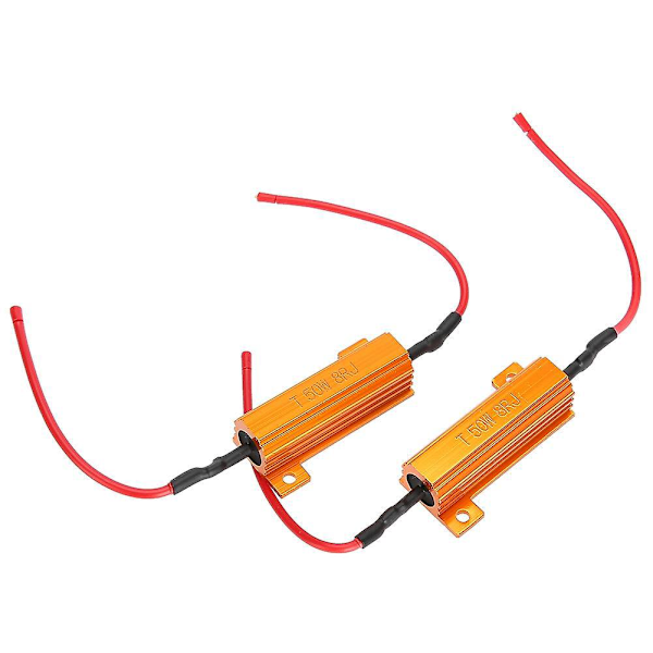 2st 50W 8ohm Trådlindad Lastmotstånd Dekoder Fix LED-lampor Hyper Blink Blinkers