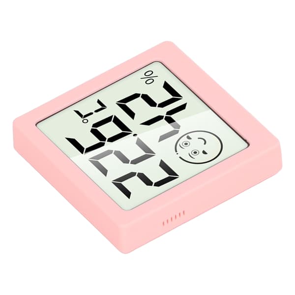 Rumstermometer och fuktighetsmätare Hushåll Hög noggrannhet Mini Digital Termometer Hygrometer Rosa