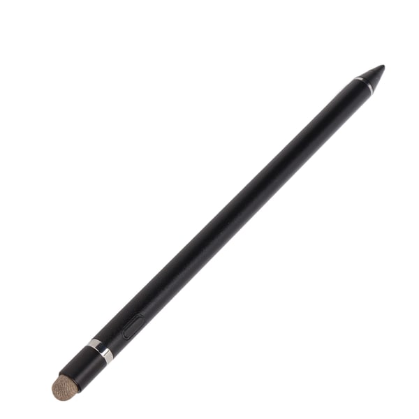 Stylus Pen Kapasitiv Fine Point Touch Pen Tilbehør i aluminiumslegering for nettbrett Svart
