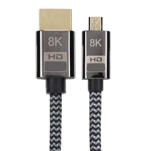 Micro HDMI til HDMI HD videokabel flettet net computerforbindelsestilbehør 1,5 meter
