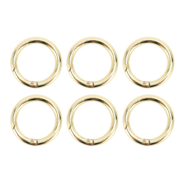 20 stk fjeder O-ringe 1,69 tommer diameter 0,24 tommer tyk stærk kobber Sikker lukning fjederspænder til pung Taske smykker DIY guldfarve