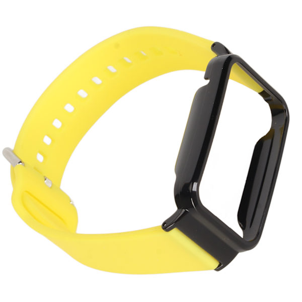 Silikoniranneke suojakotelolla Mi Band 7 Pro -kellolle, keltainen ja musta