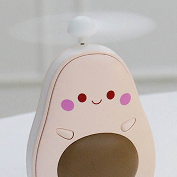 Mini Kannettava Avocado-Tuuletin Valo-Peilillä USB-Latautuva Henkilökohtainen Jäähtymislaite