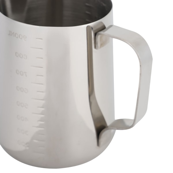 Målekopp i rustfritt stål Kaffekanne Melkeskummende Pot Espresso Latte Mugge (1000 ml)