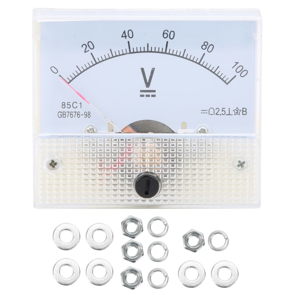 Pekare DC Voltmeter Panel Volt Spänningsmätare Mätinstrument 85C1 DC 0~100V