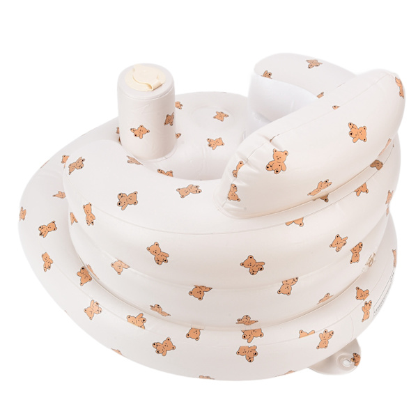 Multifunktionel baby PVC oppustelig rygsøjlebeskyttelse badeværelse sofa læring spise middag stol#2