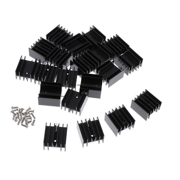 20 x 24 x 16-25 mm MOSFET Alumiininen Jäähdytyselementti 7805 Transistori Jäähdytin