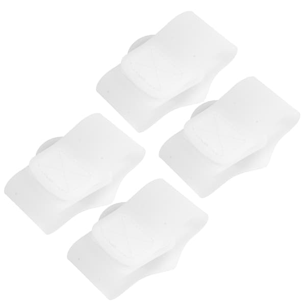 2 par fotvalvsdyna självhäftande stöd silikoninlägg elastisk plattfotvård Vit