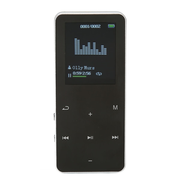 MP3-soitin 8G Bluetooth 4.2 1,8 tuuman näytön kohinanvaimennus häviötön kannettava MP4-soitin käännössanakirjalla hopea