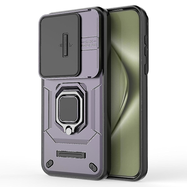 Skal för Huawei Pura 70 Ultra med Stöd Stöttåligt Robust PC+TPU Telefonskydd Kameraskydd-B6 Lila