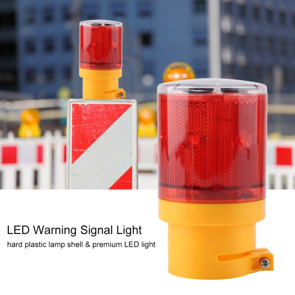 Blinkande LED-varningssignallampa Power Nödsäkerhetslarm Stroboskoplampa (röd)