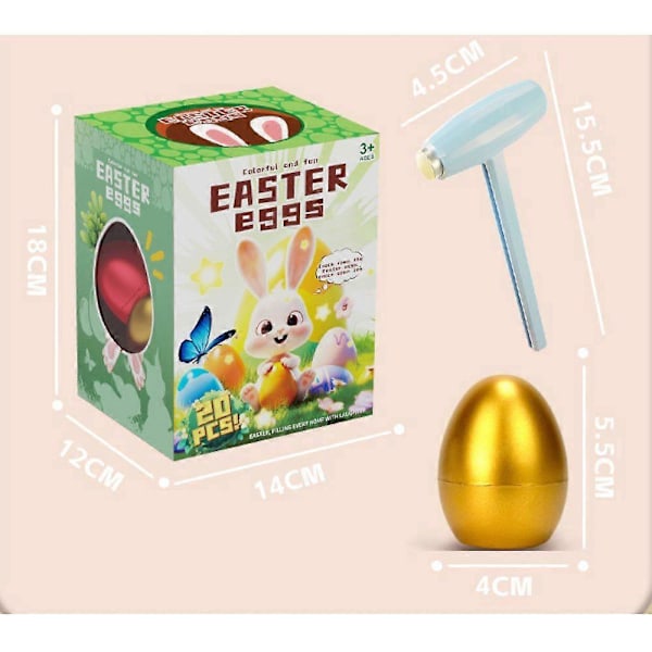 Påskeegg Knuse Gull Egg Overraskelse Blindboks (20 Egg)