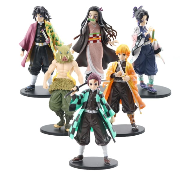 6 kpl Anime PVC-patsas Nukke Figuuri Koristeet Anime-kokoelma Malli Lelu Makuuhuoneen Yöpöydälle Olohuoneeseen