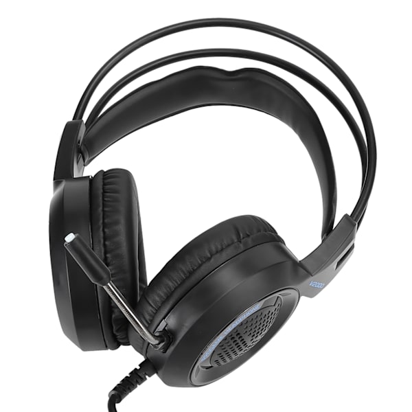 V2000 Gaming Headset Brusreducerande Mikrofon Hörlurar 3,5 mm Kontakt Hörlurar med LED-ljus för PC/Switch