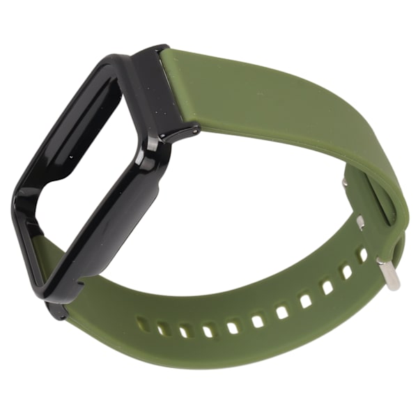 Silikoninen watch ranneke suojapuskurin case vaihtotarvikkeella, sopii Mi Band 7 Pro OD:n vihreään ja mustaan ​​case