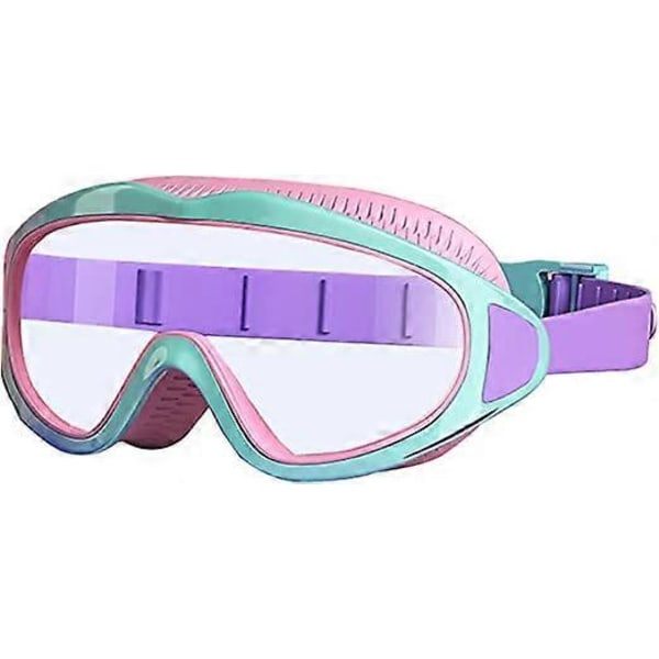 Rosa och blå simglasögon för barn - Simmask för pojkar och flickor 4-12 år