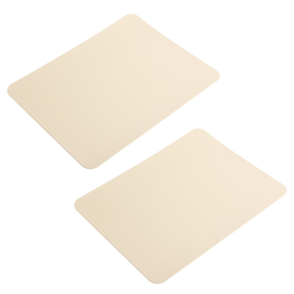 2 st musmatta i PVC-läder, vattentät skrivbordsmatta, kudde, kontor, hem, musskydd, 27 x 21 cm, ljus aprikos