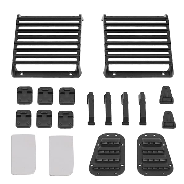 Frontlyktsskydd Insugsgaller Dörr Motorhuv Dekor Passar för Traxxas TRX4 Defender 1/10 RC Crawler Bil