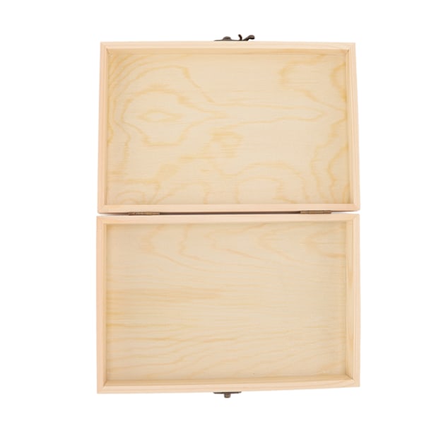 Cigar Humidor i trä, rektangulär, furu, rustik, stor kapacitet, DIY, cigarrförvaringslåda med lock för te, kalligrafi, cigarrer