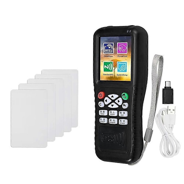 X100 RFID NFC Älykortinlukija/kirjoitin + 5 x CUID-kortti RFID-kopiokone Musta40
