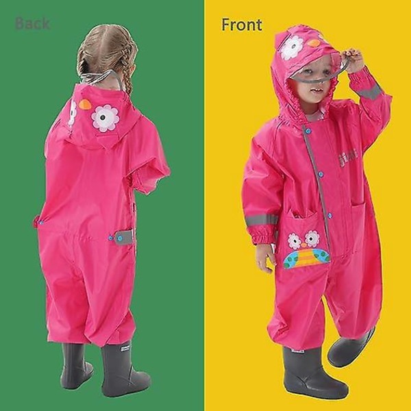 Hengittävä ja kevyt lasten hupullinen sadepuku ponchotakki pojille ja tytöille