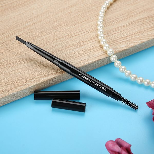 Ögonbrynspenna Vattentät ögonbrynspenna Triangulär spets med borste Makeup Cosmetic Black